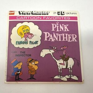 Vintage GAF View-Master 21 3D Pictures Pink Panther Cartoon Favorites 1978